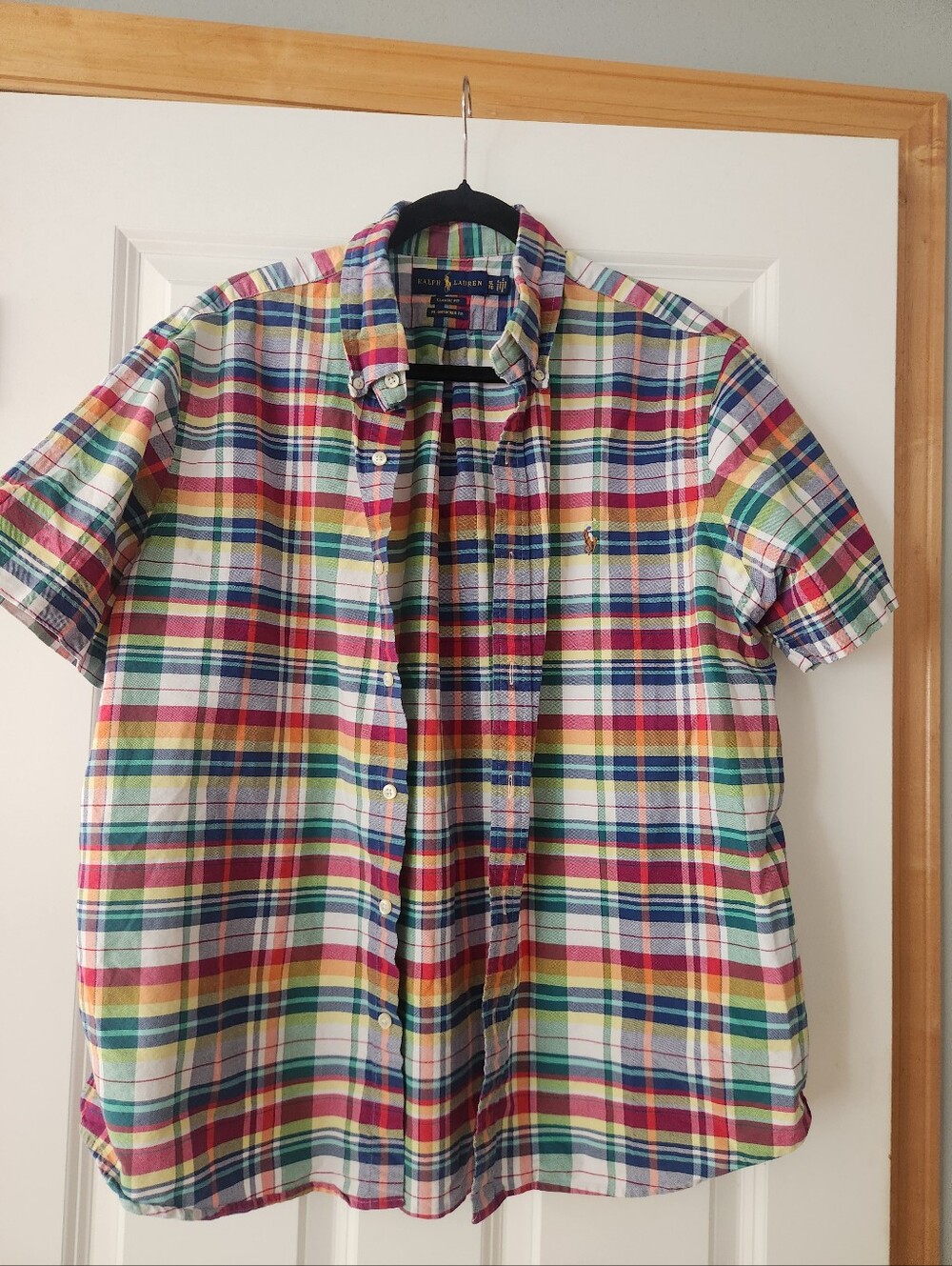 Ralph Lauren Multicolor Plaid Short Sleeve Button-Down Shirt